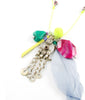 Carnaval fun feather cluster necklace